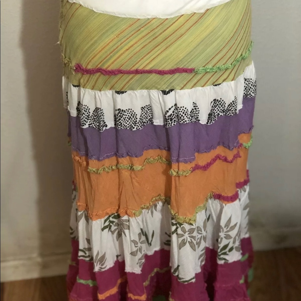 Woman’s long multi color skirt